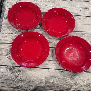 Lot of 4 Waechtersbach Fun Factory Earthenware 8” Low Bowls Discontinued German